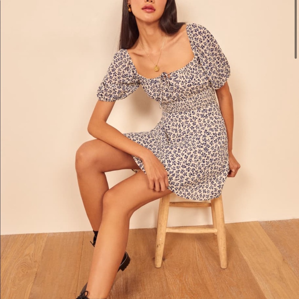 NWT REFORMATION Jo Bombay Puff Dress